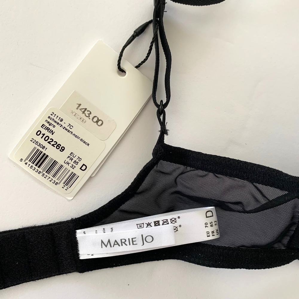 NWT Marie Jo SET Eirin Padded Underwire Balcony Bra 32D Panty Fleur de Lis Lace - Picture 9 of 16